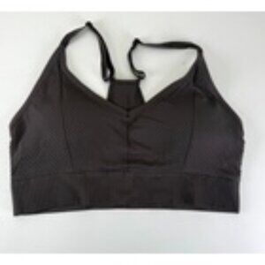 Pink Active Sports Bra Womens XL Seamless Lightly Lined Ribbed Bralette Top Gym